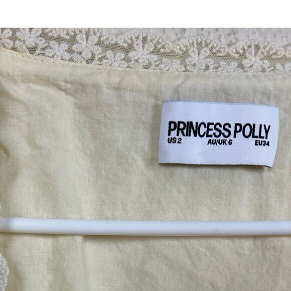 Princess Polly Alanah Mini Dress Lemon size 2 - Picture 10 of 10